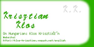 krisztian klos business card